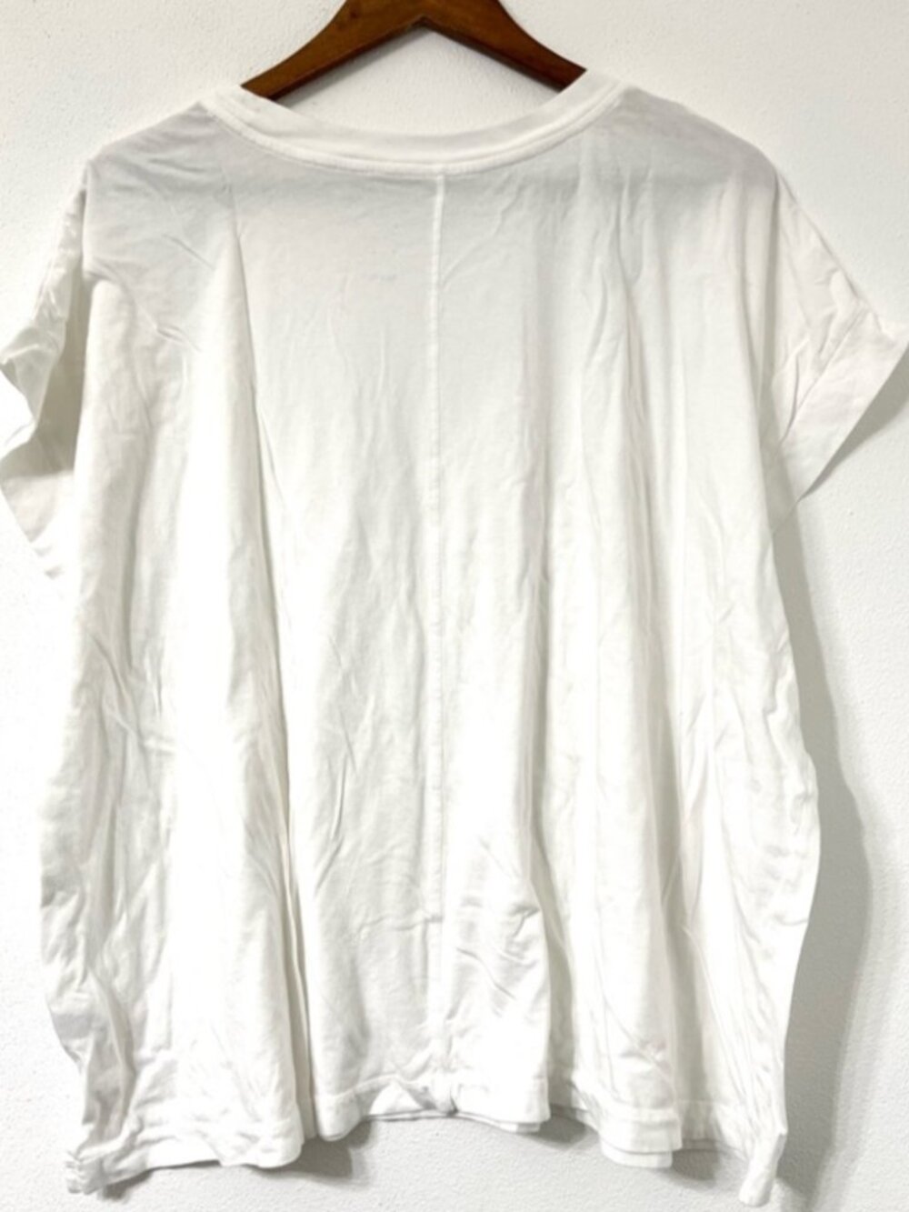 White Tee 3X Modal Blend Short Sleeve Top - Picture 2 of 2